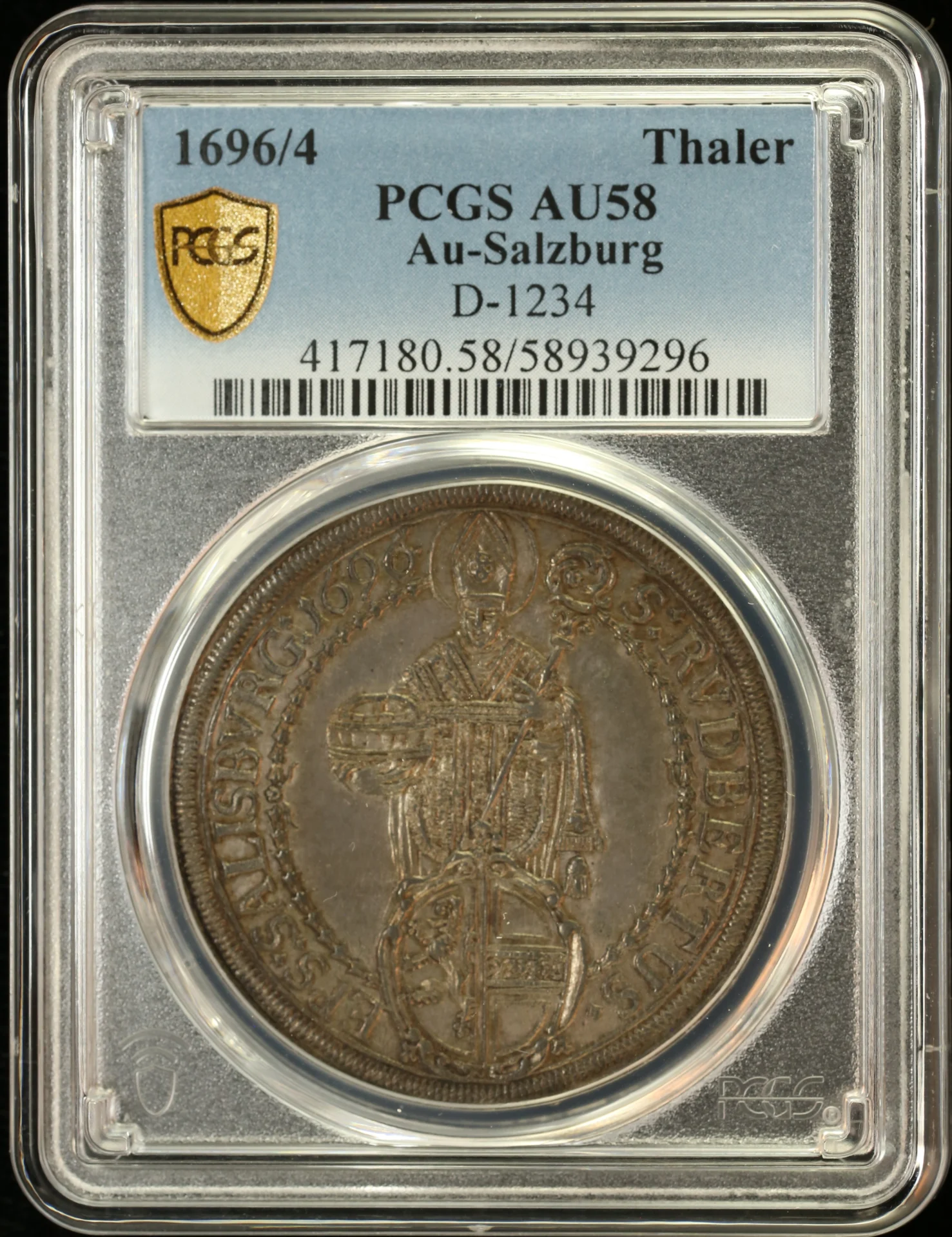 Austria Europe World Coins Austria Thaler 1696/4 Salzburg PCGS AU58 0161628 Austria Thaler 1696/4 Salzburg PCGS AU58 0161628