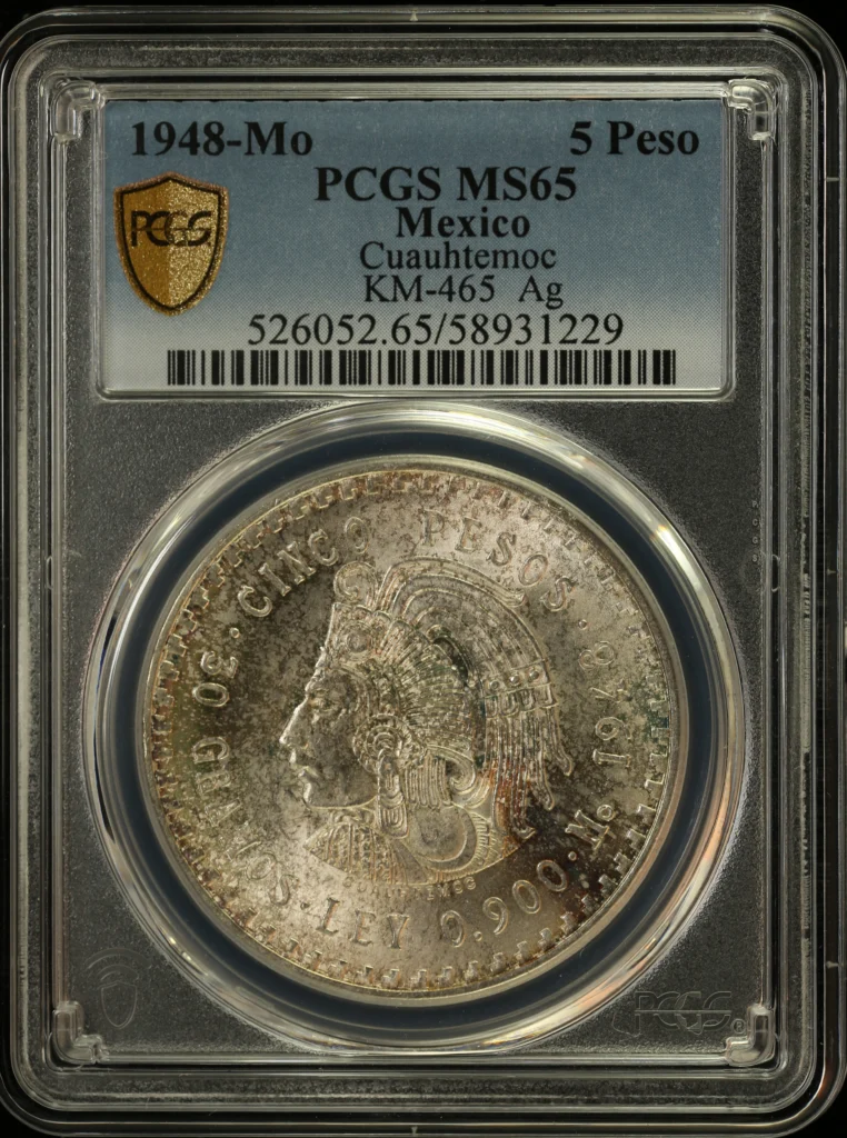 Modern Silver & Minors 5 Peso 1948 Mo PCGS MS65 KM-465 0161562