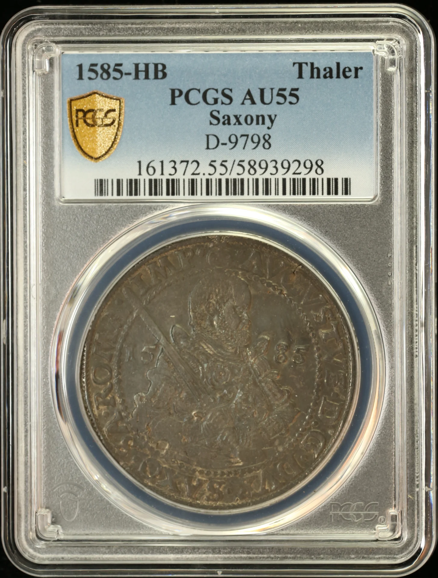 Europe Germany World Coins Germany Thaler 1585 Saxony HB PCGS AU55 0161629 Germany Thaler 1585 Saxony HB PCGS AU55 0161629