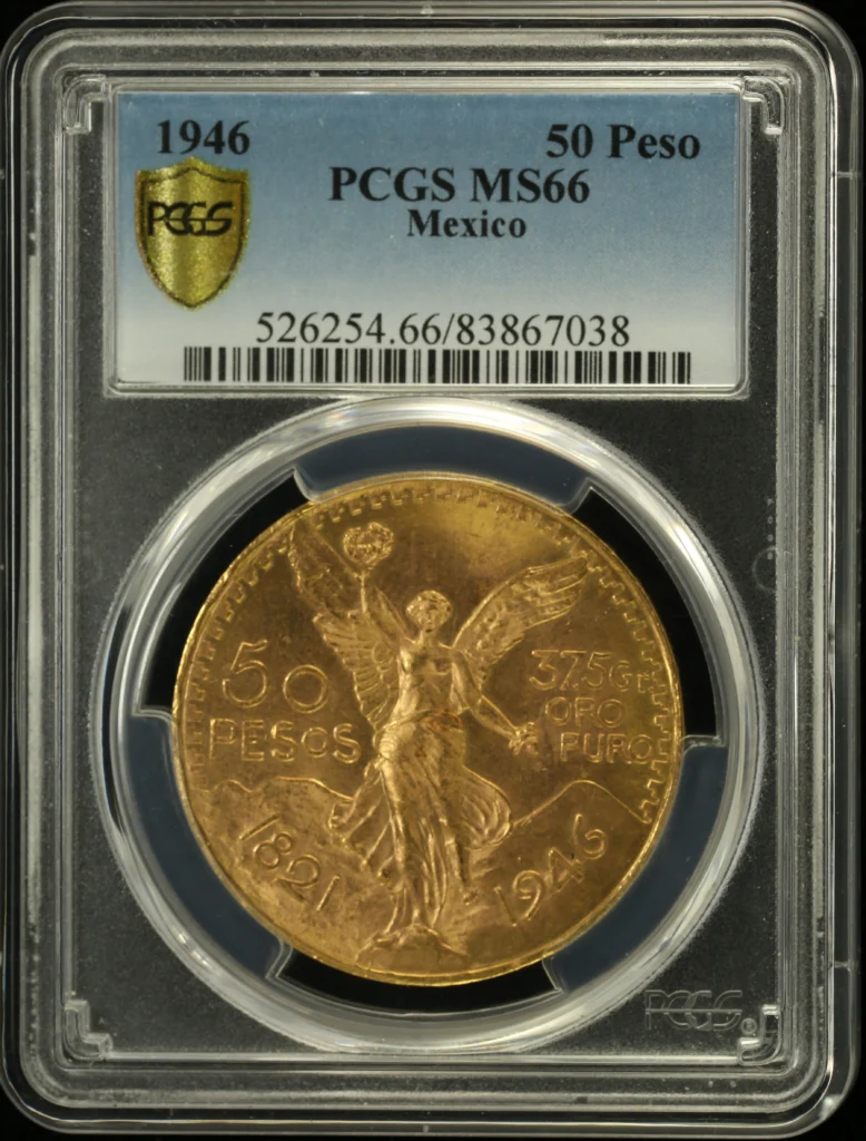 Modern Gold 50 Peso 1946 PCGS MS66 0161743