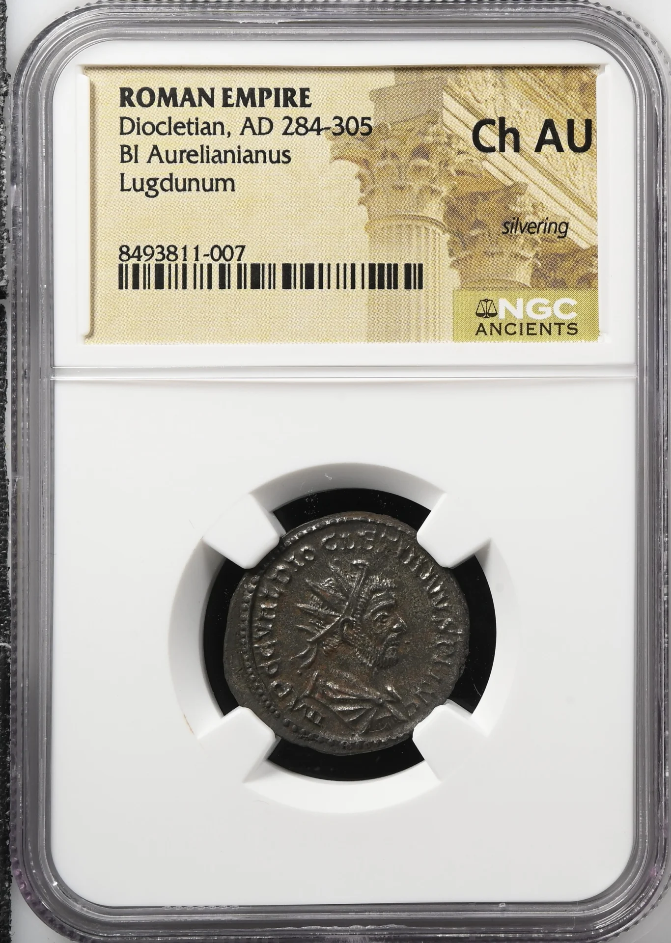 Ancient Coins Roman Imperial Roman Imperial Diocletian 284-305 AD BI Aurelianianus NGC Ch AU 0161937 Roman Imperial Diocletian 284-305 AD BI Aurelianianus NGC Ch AU 0161937Roman Imperial Diocletian 284-305 AD BI Aurelianianus NGC Ch AU 0161937