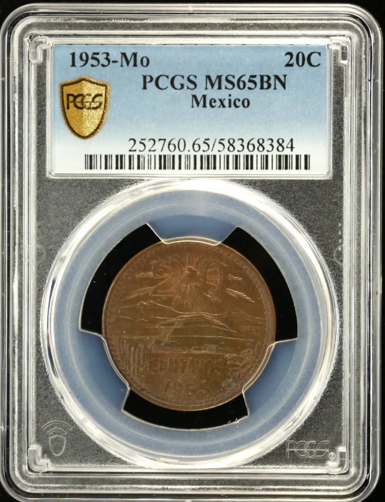 Modern Silver & Minors 20 Centavo 1953 Mo PCGS MS65BN 0161745