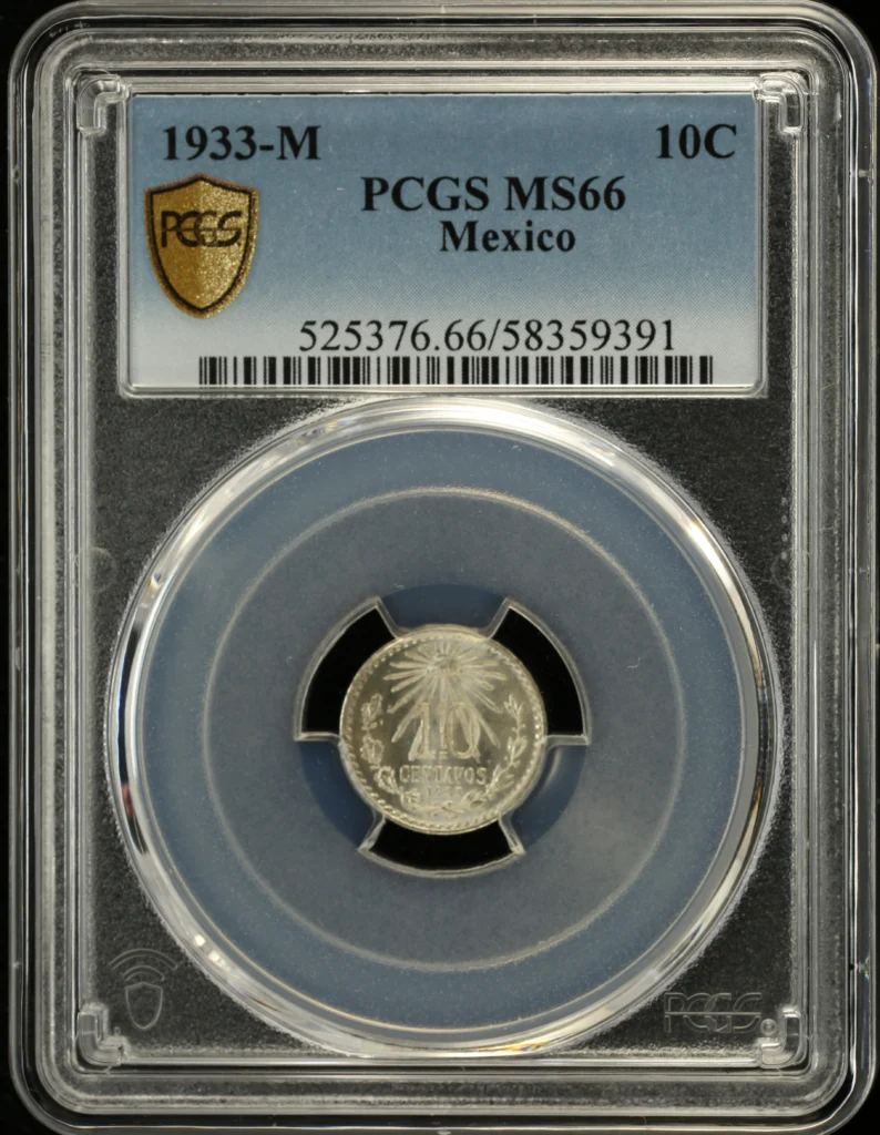 Modern Silver & Minors 10 Centavo 1933 M PCGS MS66 0161746