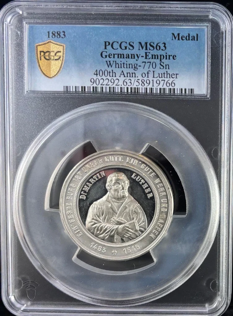 Germany 400th Anniversary of Martin Luther Medal 1883 PCGS MS63 0161882