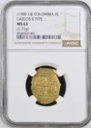 Colombia Latin American Coins Colombia 2 Escudos (1700-14) NGC MS63 0162019 Colombia 2 Escudos (1700-14) NGC MS63 0162019