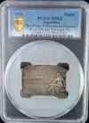 Argentina Latin American Coins Argentina Meridiano V Provincial Railway Medal 1912 PCGS MS62 0162127 Argentina Meridiano V Provincial Railway Medal 1912 PCGS MS62 0162127