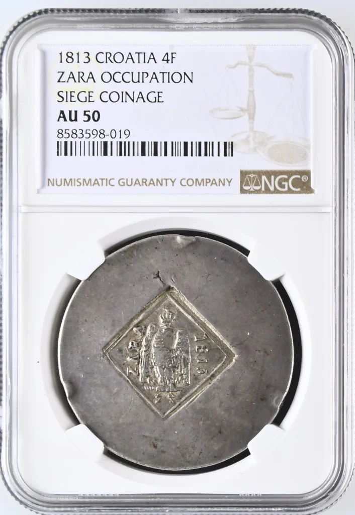 Croatia 4 Franc 1813 NGC AU50 0162329