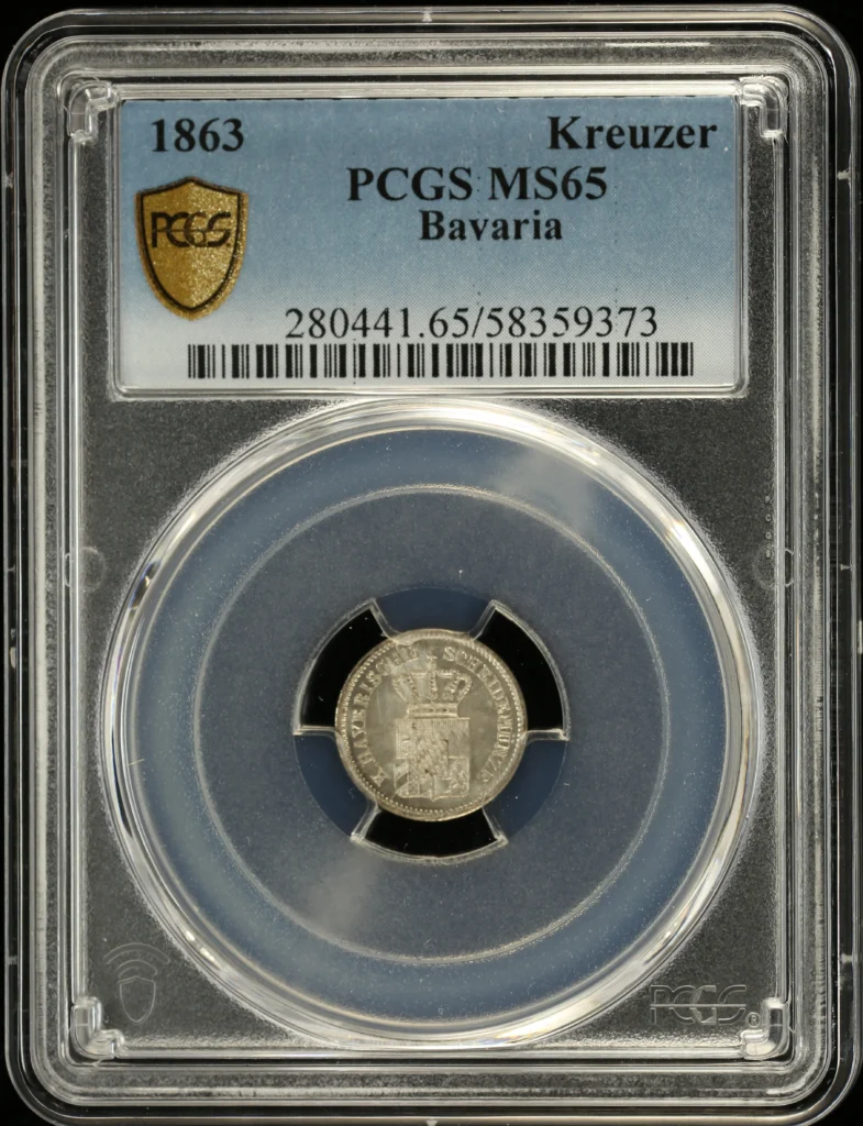 Germany Kreuzer 1863 Bavaria PCGS MS65 0162406
