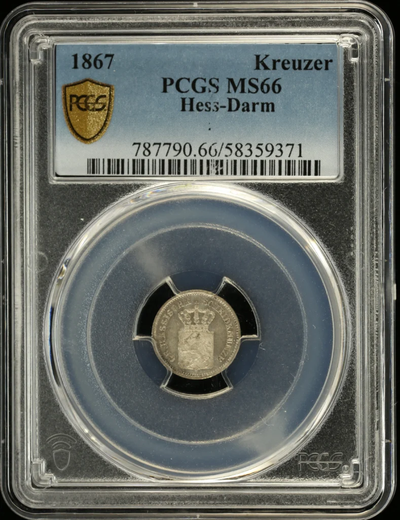 Germany Kreuzer 1867 Hess-Darm PCGS MS66 0162408