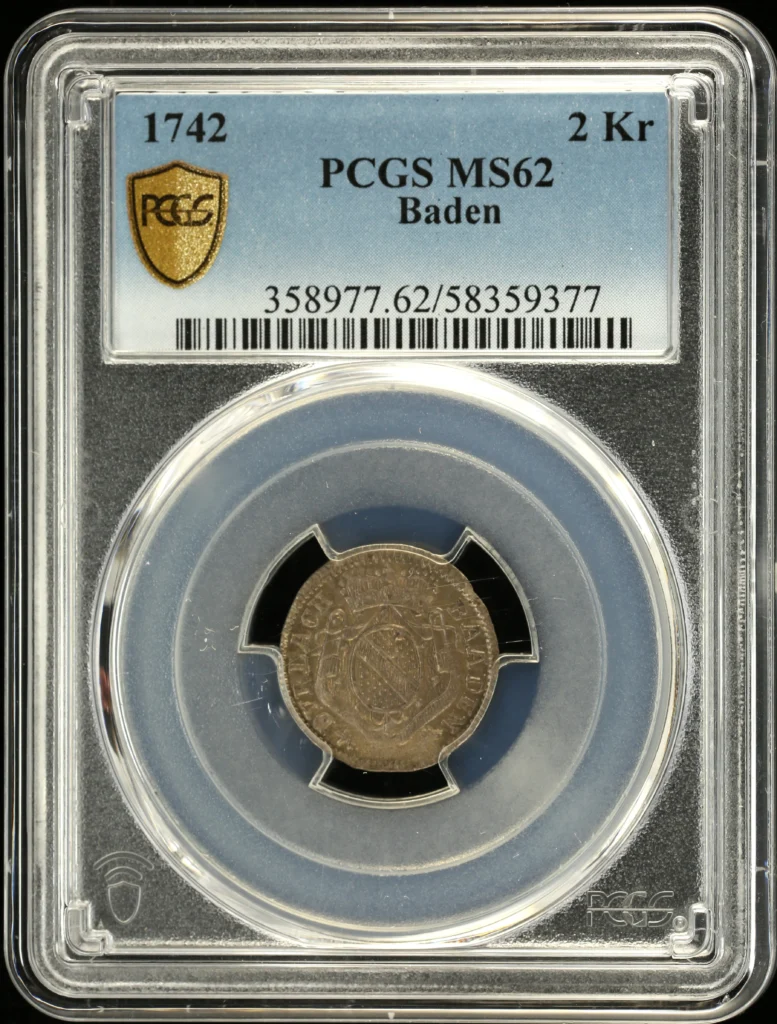 Germany 2 Kreuzer 1742 Baden PCGS MS62 0162409