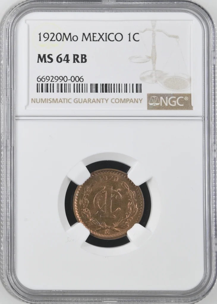 Modern Silver & Minors Centavo 1920 Mo NGC MS64RB 0162088