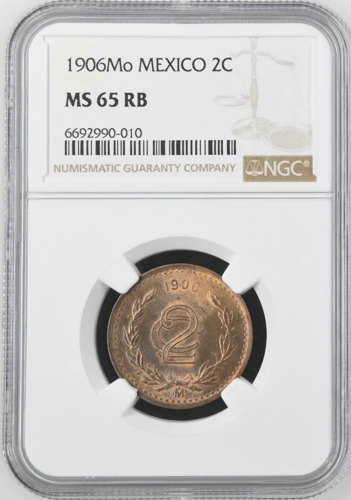 Modern Silver & Minors 2 Centavo 1906 Mo NGC MS65RB 0162067