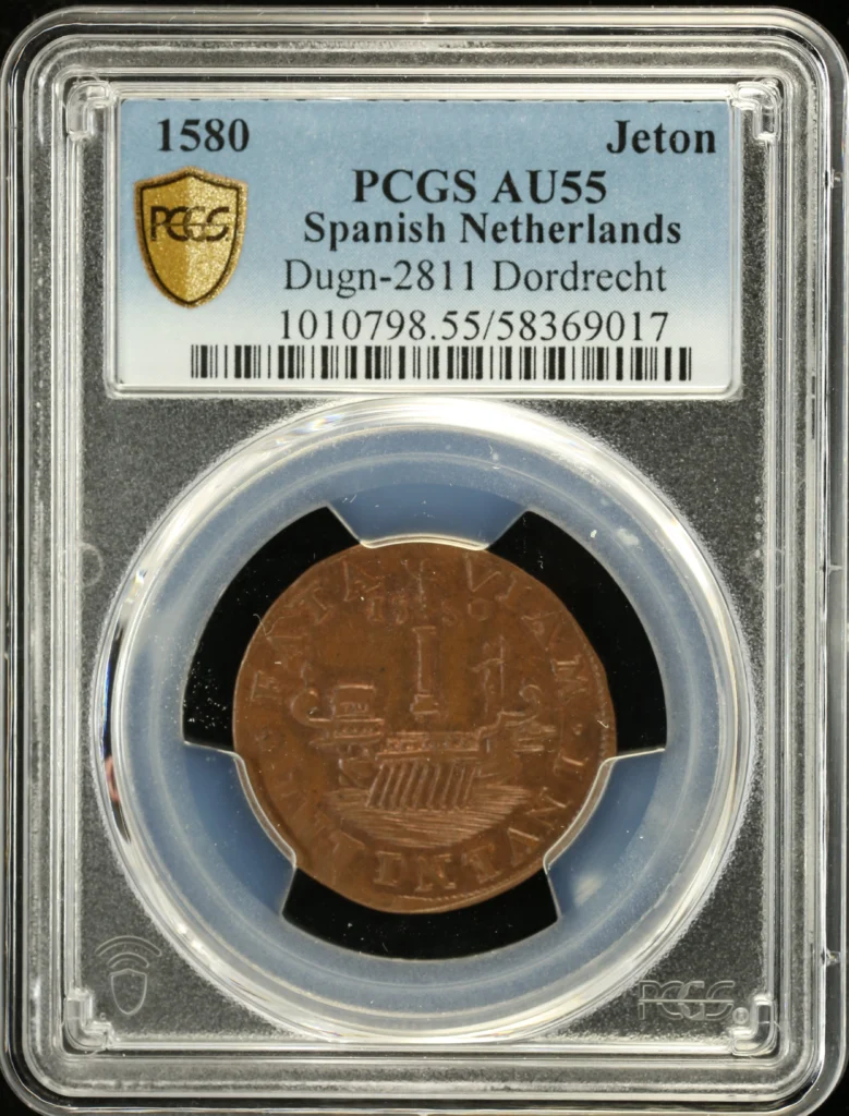 Belgium Jeton 1580 Dugn-2811 PCGS AU55 0161818