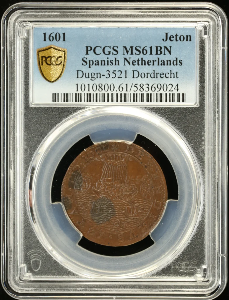 Belgium Jeton 1601 Dugn-3521 PCGS MS61BN 0161823