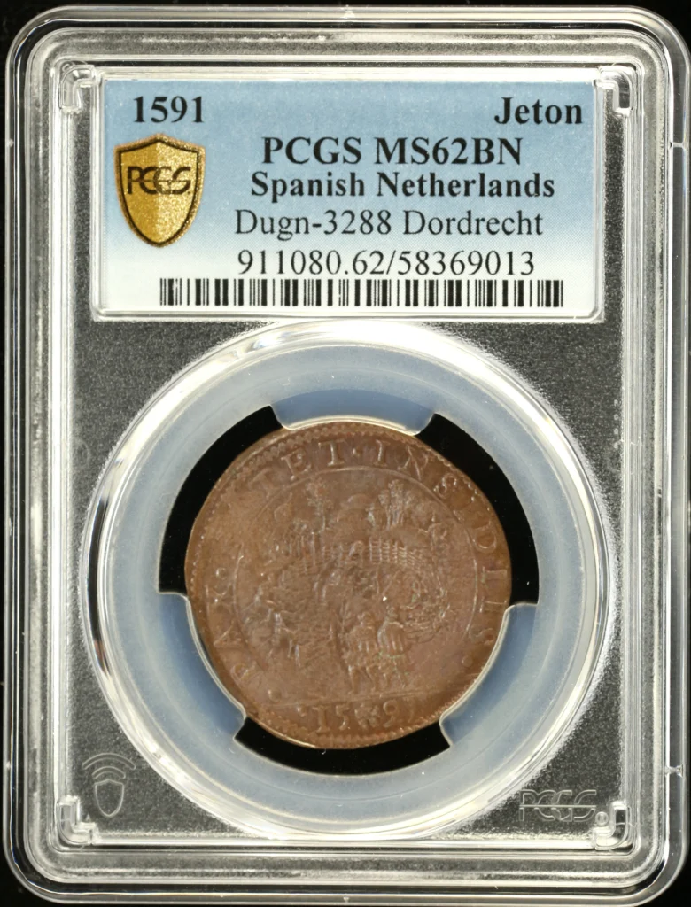 Belgium Jeton 1591 Dugn-3288 PCGS MS62BN 0161827