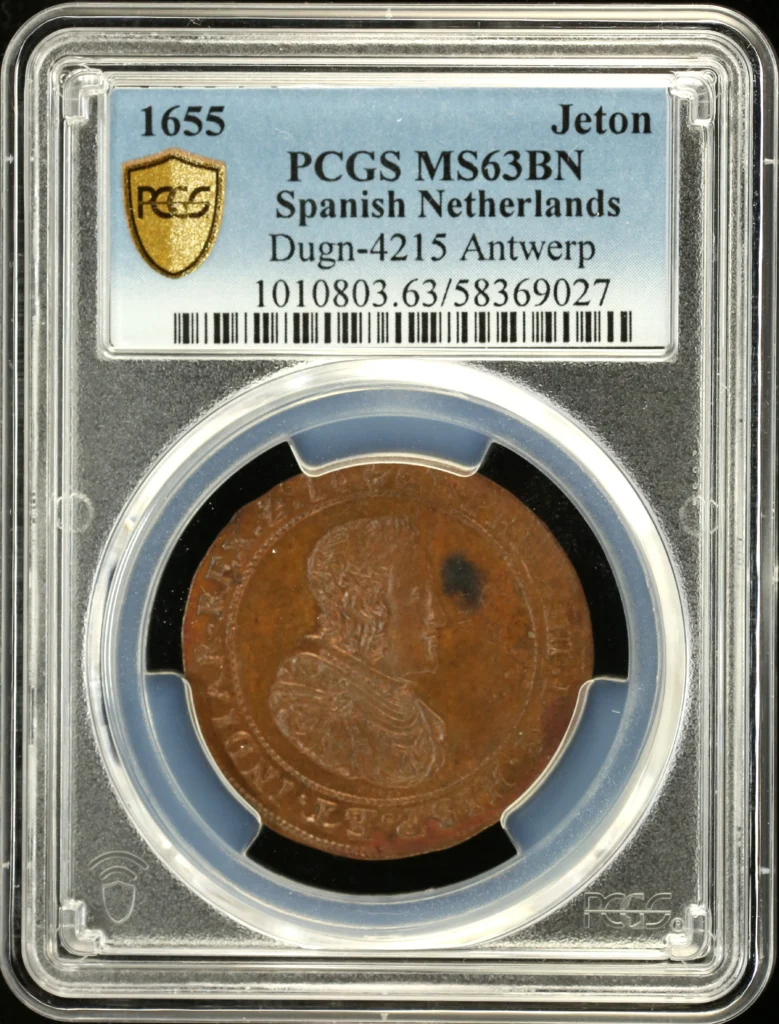 Belgium Jeton 1655 Dugn-4215 PCGS MS63BN 0161829