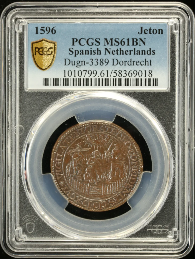 Belgium Jeton 1596 Dugn-3389 PCGS MS61BN 0161830