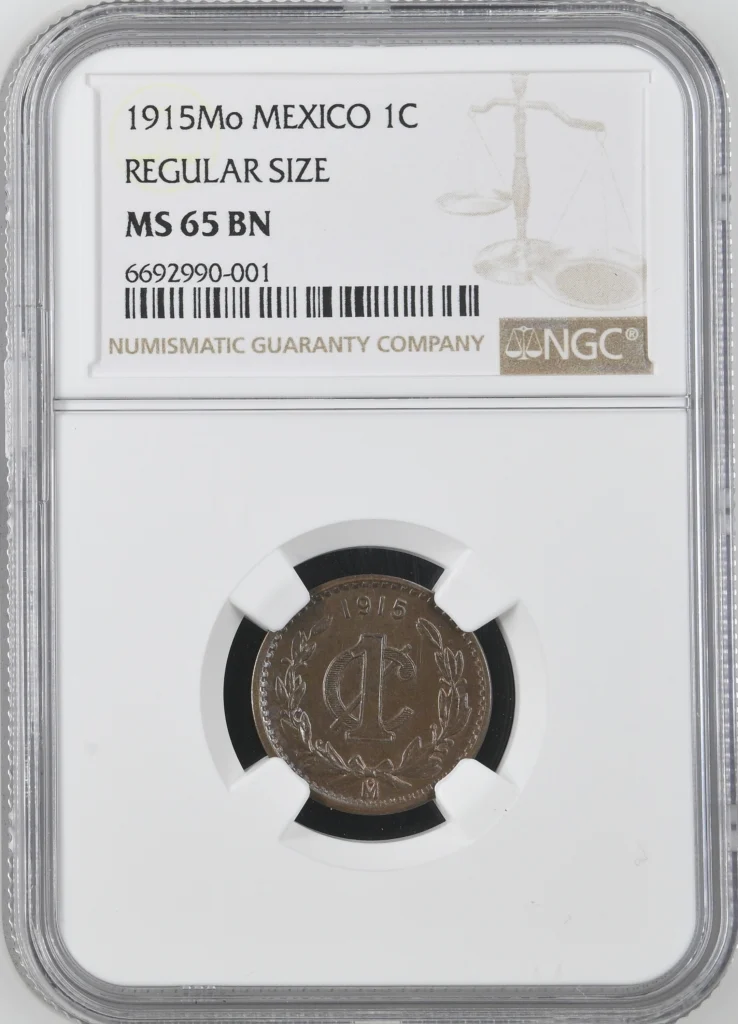 Modern Silver & Minors Centavo 1915 Mo NGC MS65BN 0162084