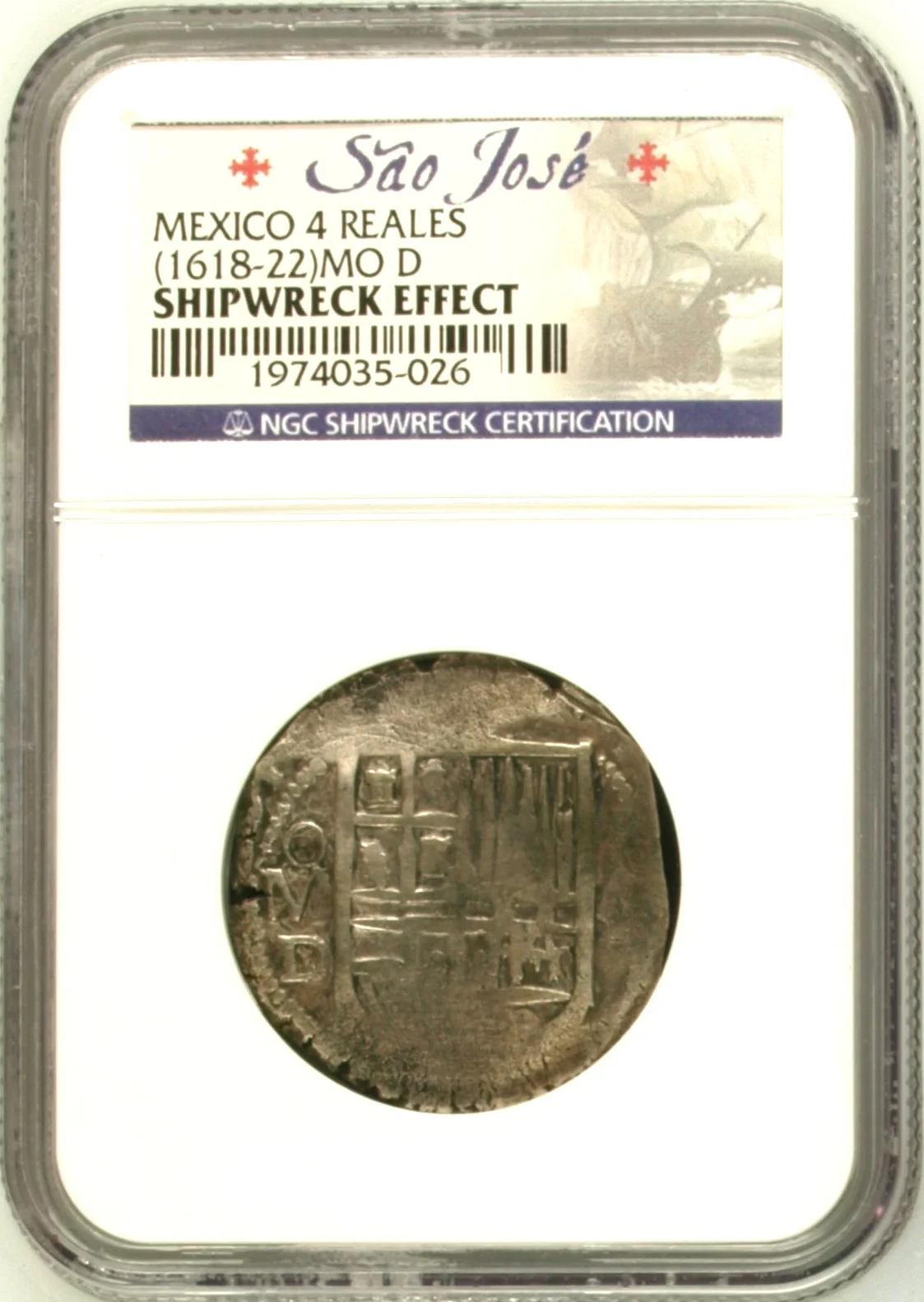 Colonial Silver & Minors San José (1631) 4 Reales (1618-22) Mo D NGC Shipwreck Effect 0161846