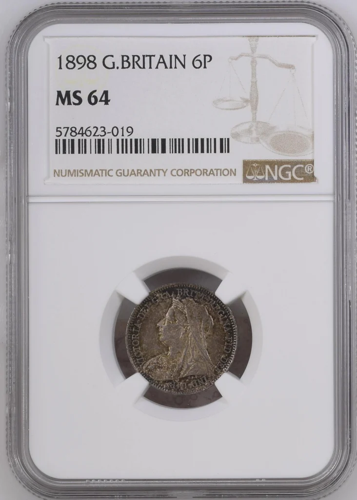 UK (Great Britain) Sixpence 1898 NGC MS64 0161870