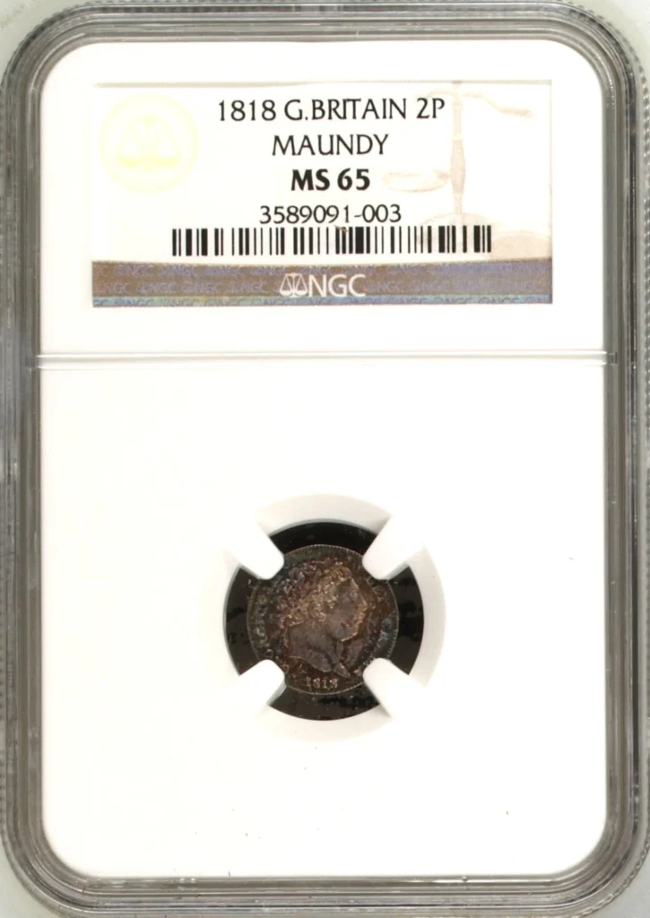 UK (Great Britain) Twopence 1818 Maundy NGC MS65 0161871