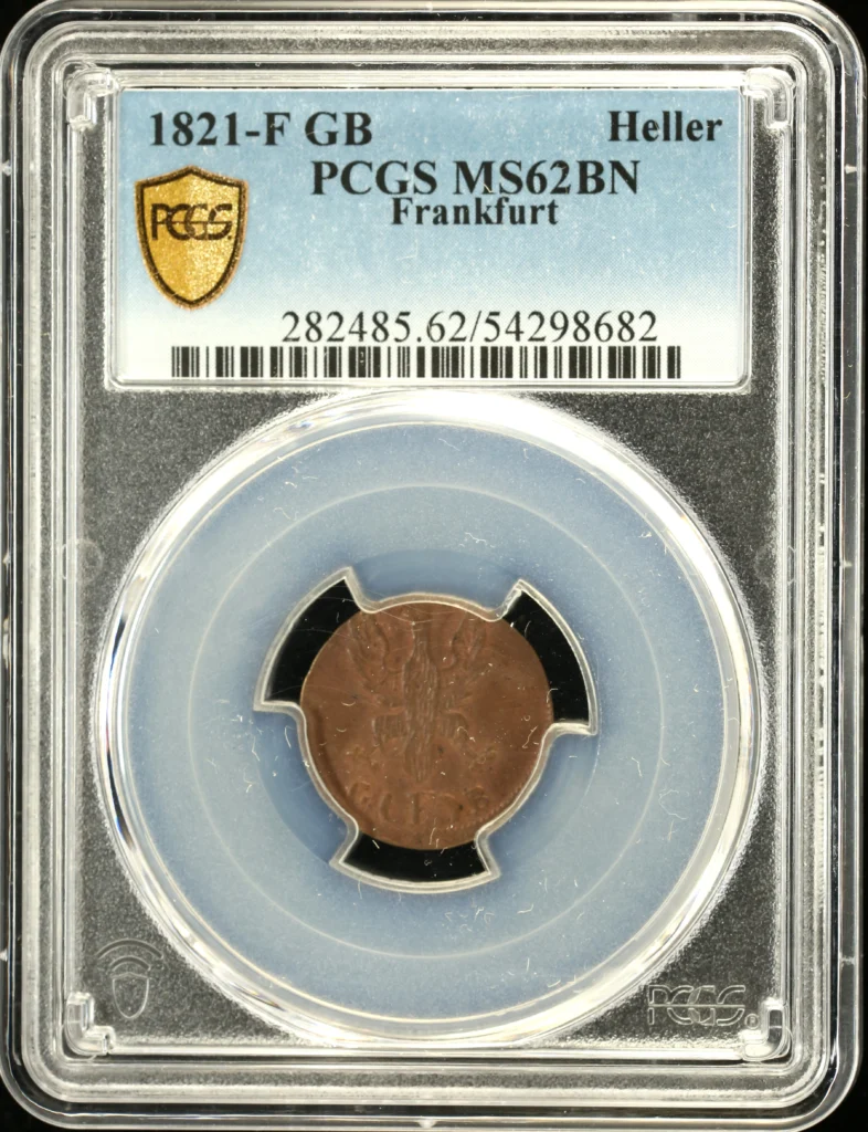 Germany Heller 1821 F GB PCGS MS62BN 0161885