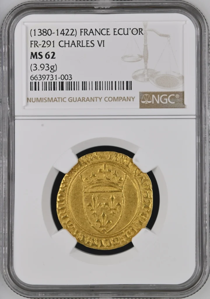 France Ecu d or (1380-1422) Fr-291 NGC MS62 0161939