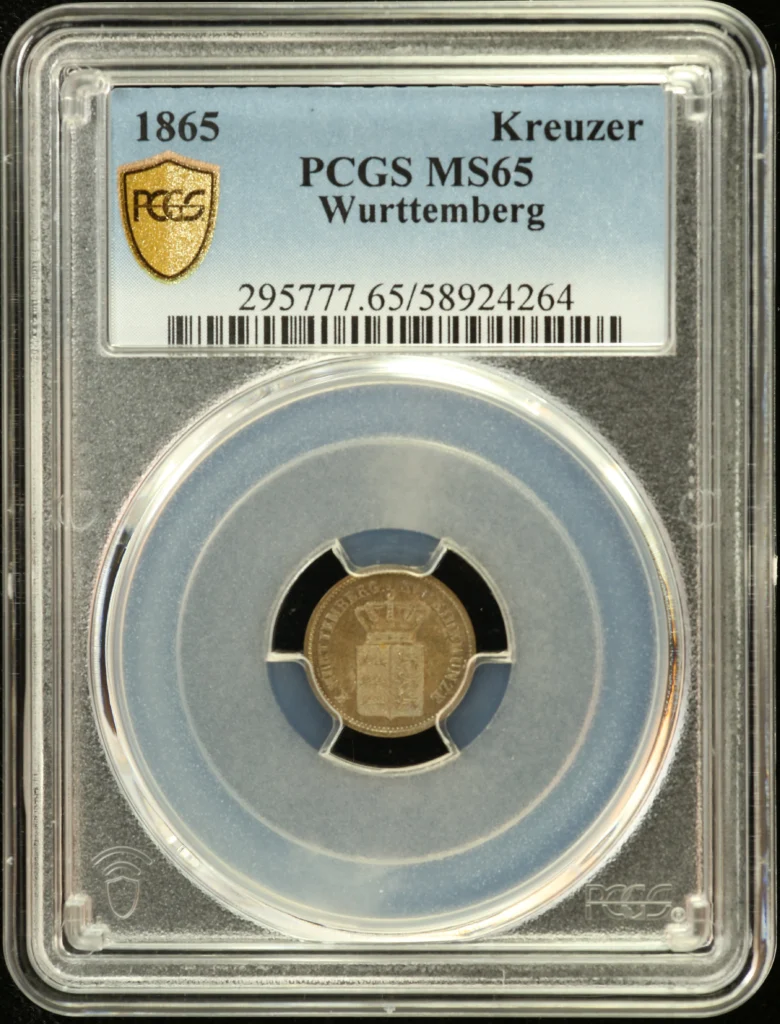 Germany Kreuzer 1865 PCGS MS65 0162160