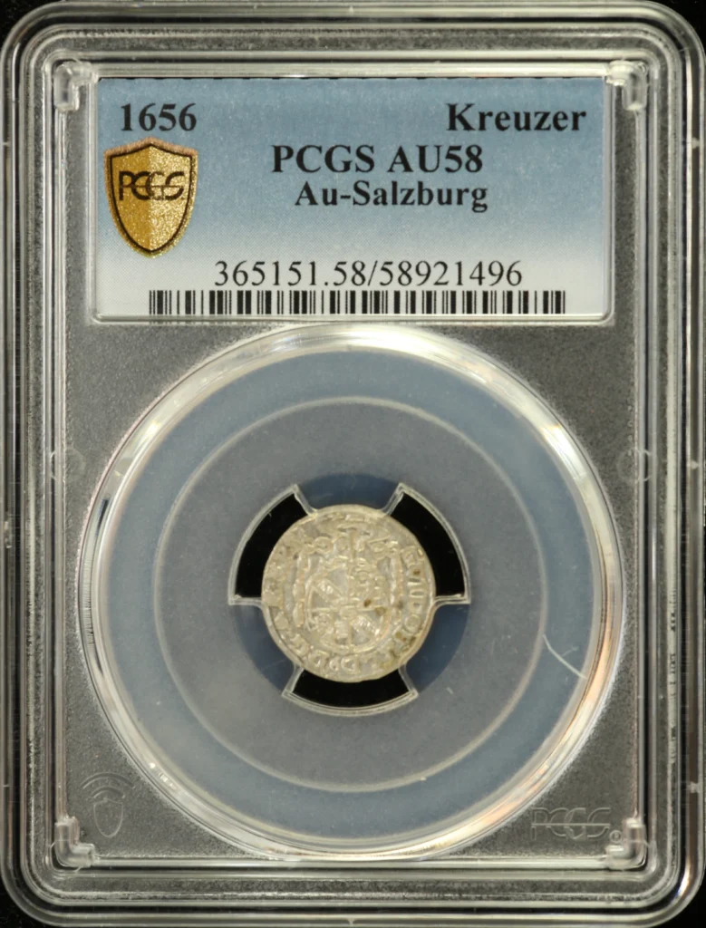 Austria Kreuzer 1656 Salzburg PCGS AU58 0162094