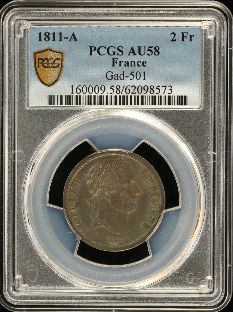 France 2 Franc 1811 A PCGS AU58 Gad-501 0162327