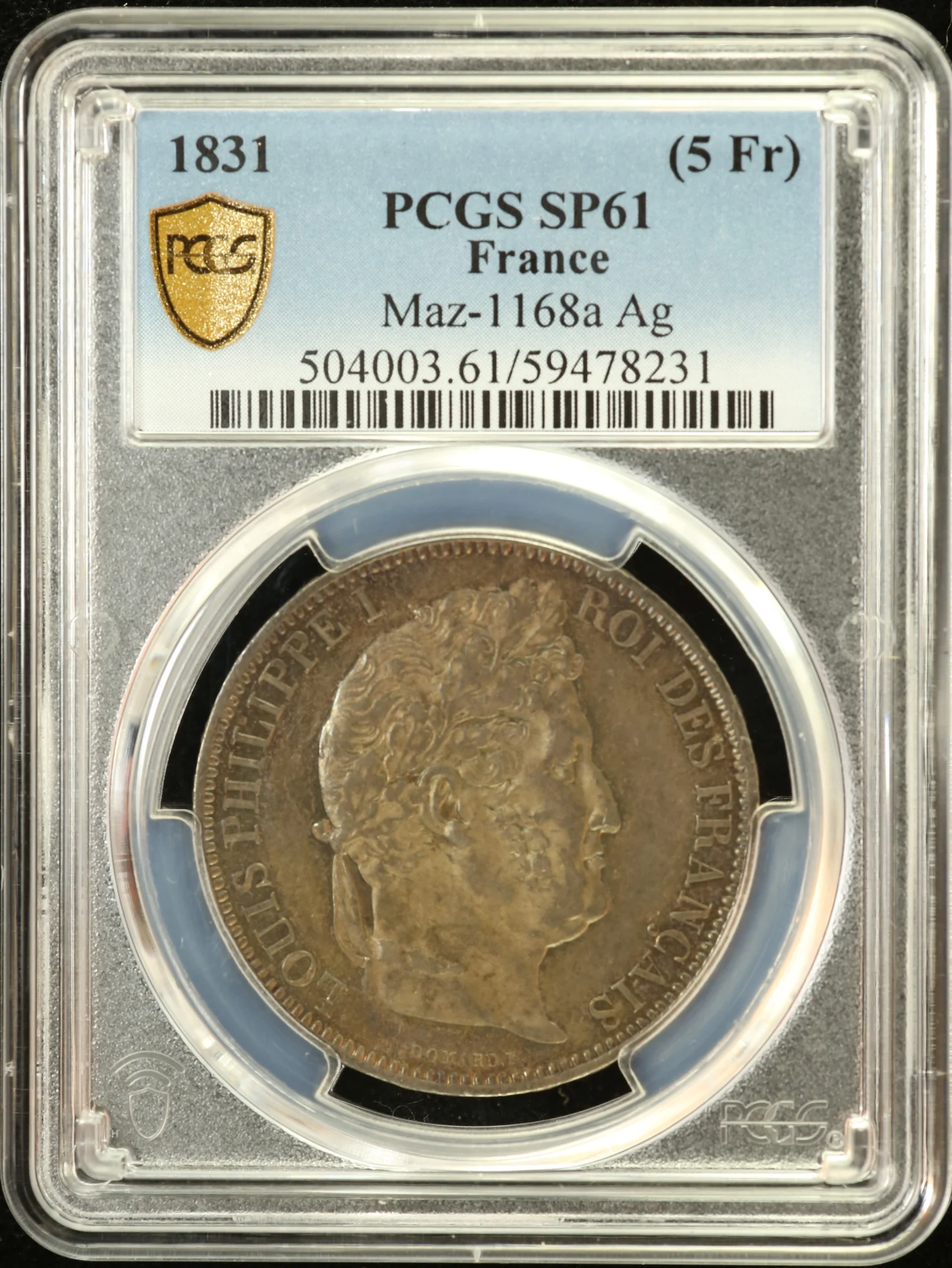 France (5 Franc) 1831 PCGS SP61 Maz-1168a 0162334