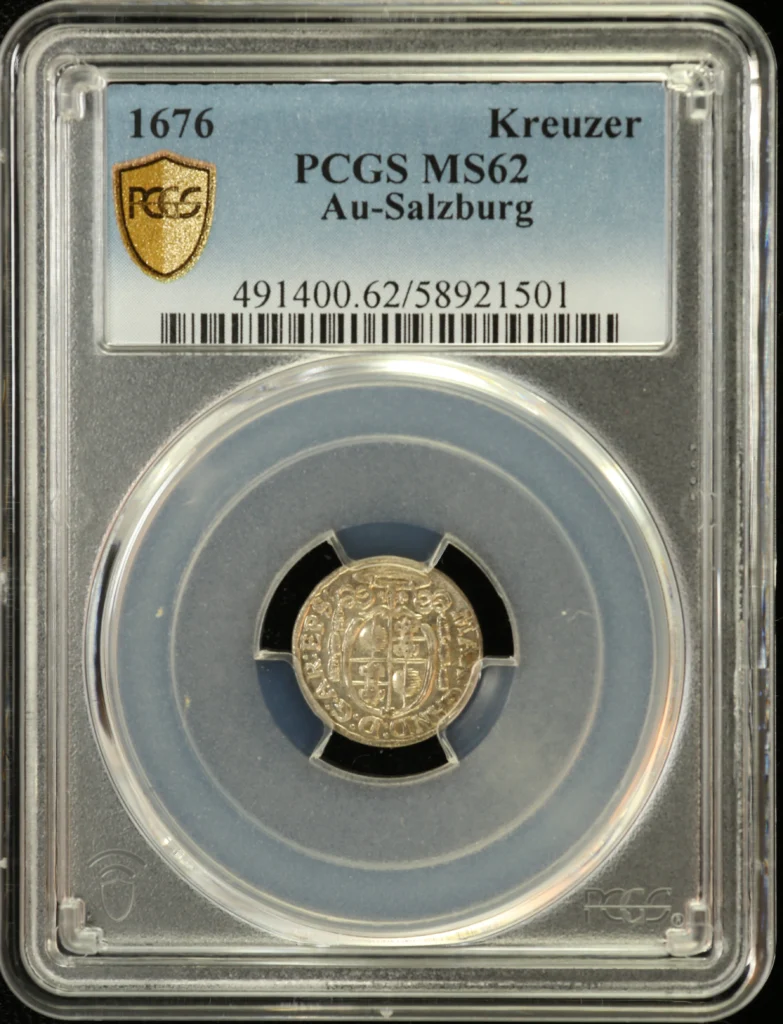 Austria Kreuzer 1676 Salzburg PCGS MS62 0162097