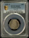 French Guyana 10 Centime 1846 A PCGS MS65 Lec-32 0162342