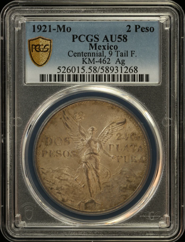 Modern Silver & Minors 2 Peso 1921 Mo PCGS AU58 KM-462 0161962