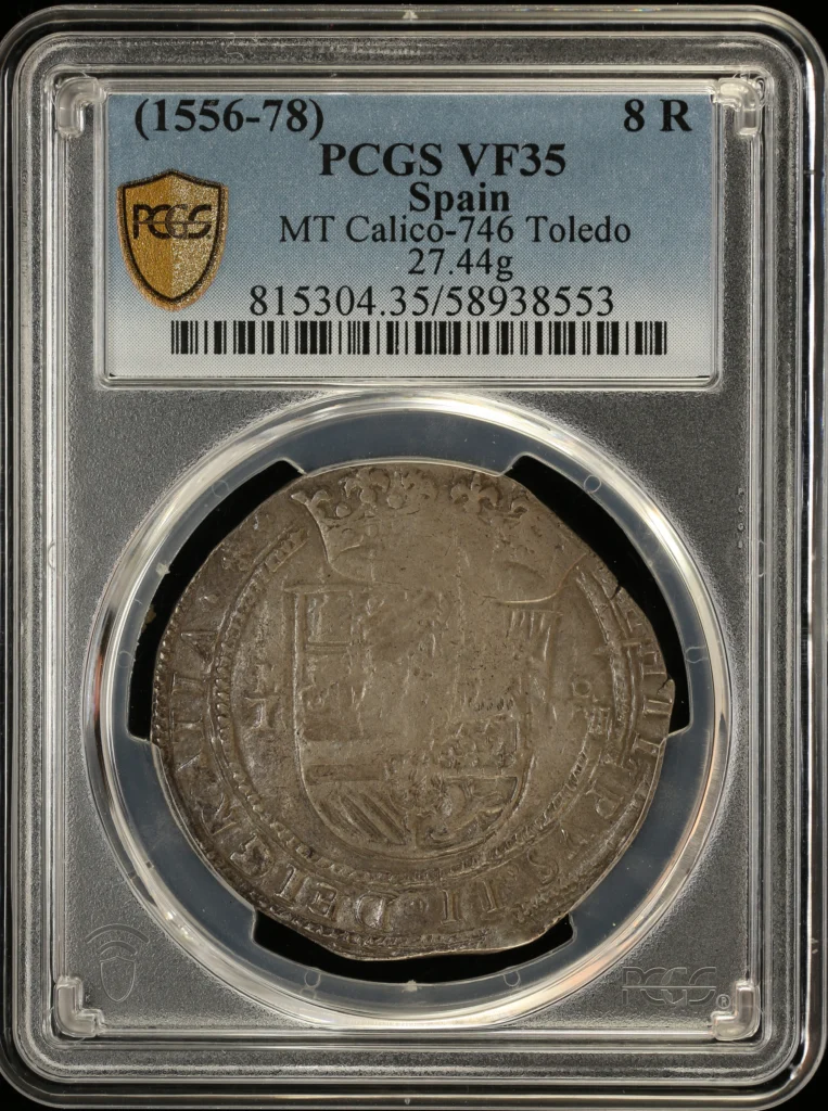 Spain 8 Reales (1556-78) Toledo PCGS VF35 Calico-746 0161990