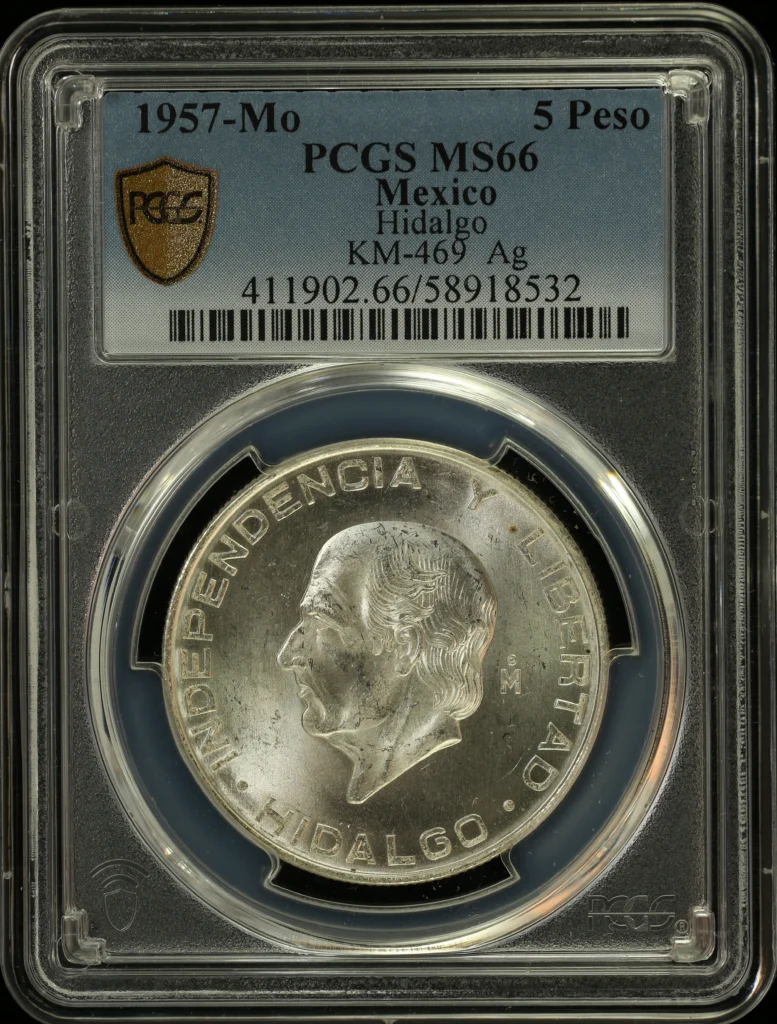 Modern Silver & Minors 5 Peso 1957 Mo PCGS MS66 KM-469 0162473