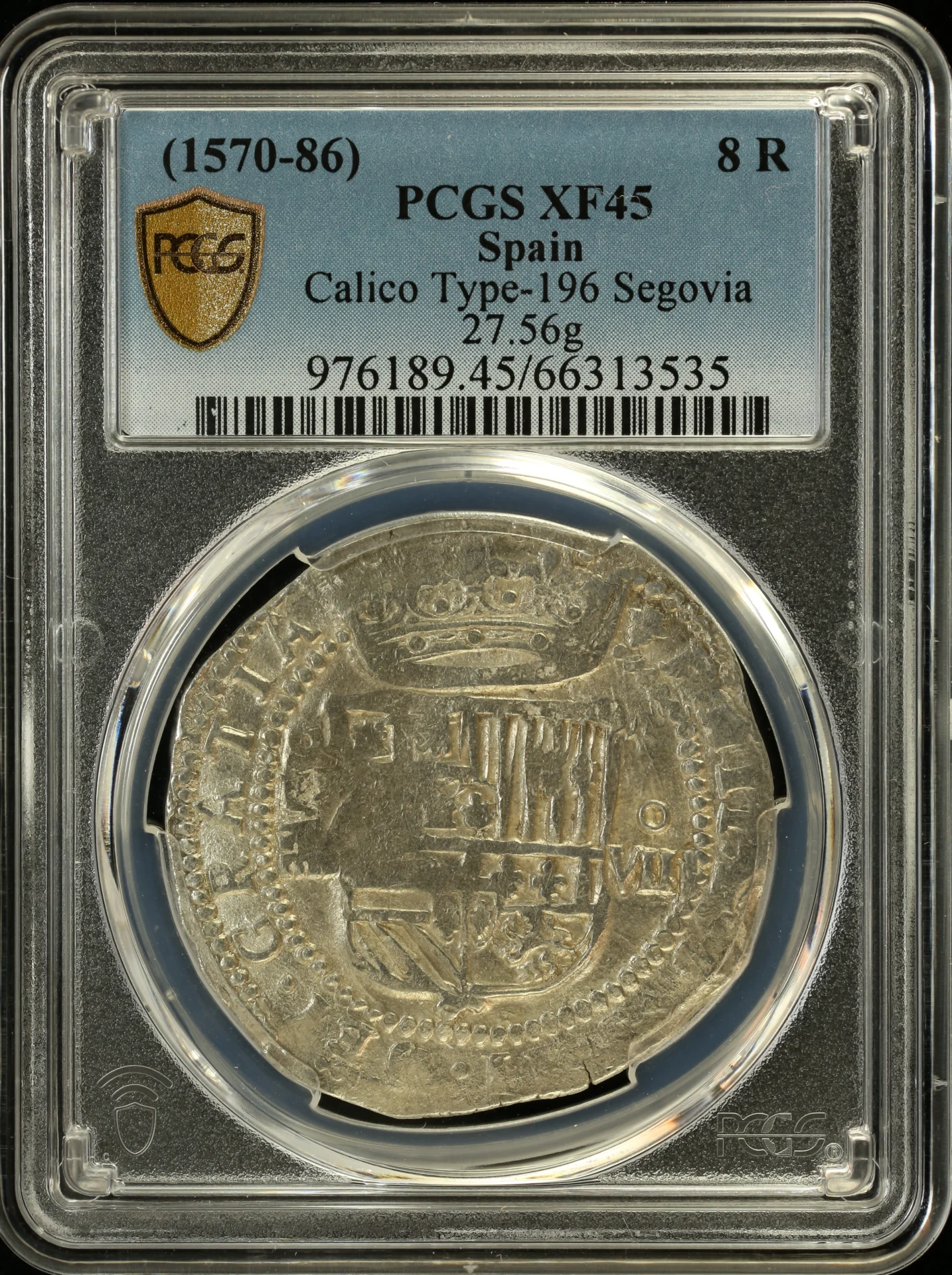Europe Spain World Coins Spain 8 Reales (1570-86) Segovia PCGS XF45 Calico Type-196 0161954 Spain 8 Reales (1570-86) Segovia PCGS XF45 Calico Type-196 0161954