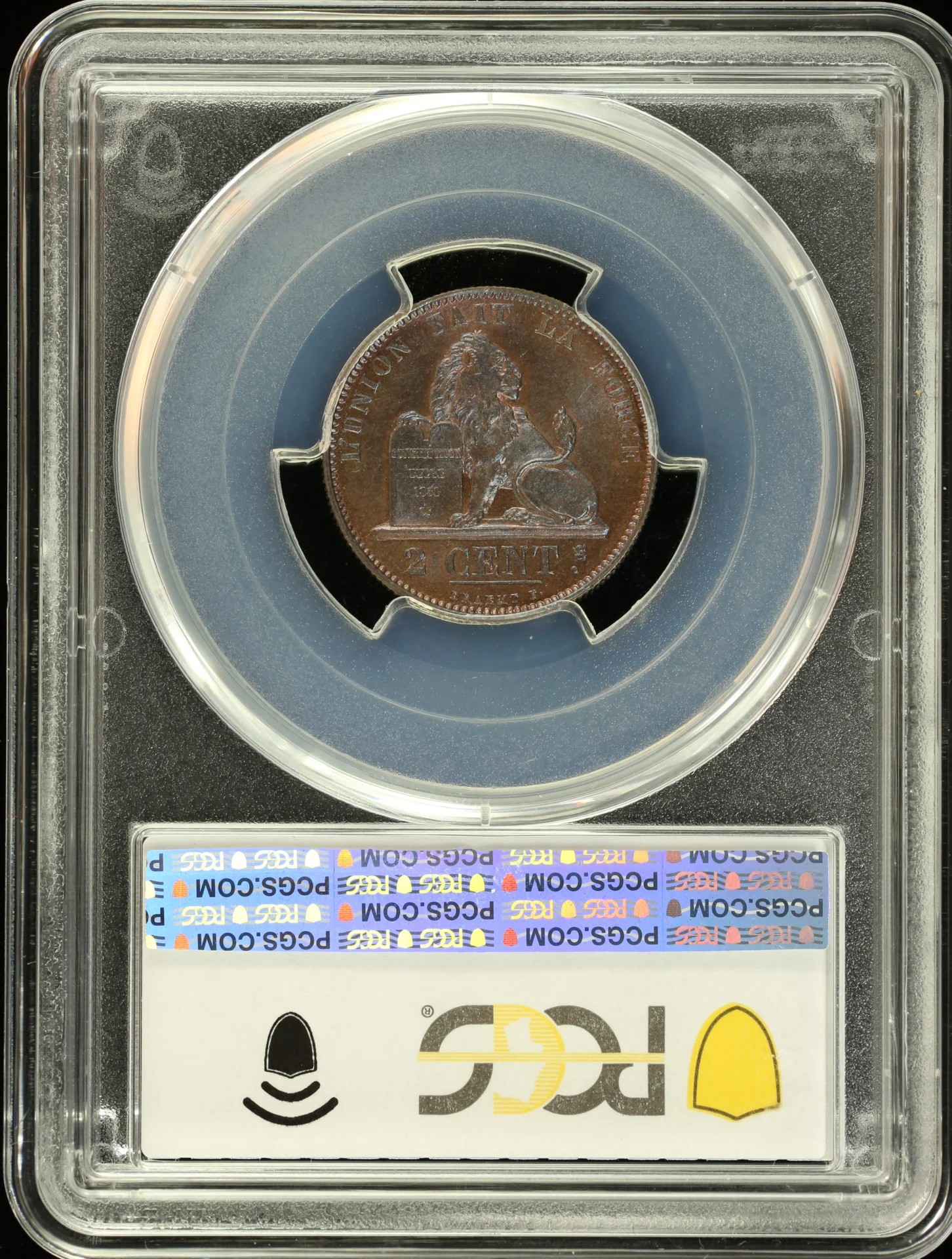 Belgium Europe World Coins Belgium 2 Centimes 1874 PCGS MS64BN 0162138 Belgium 2 Centimes 1874 PCGS MS64BN 0162138Belgium 2 Centimes 1874 PCGS MS64BN 0162138 - Image 2