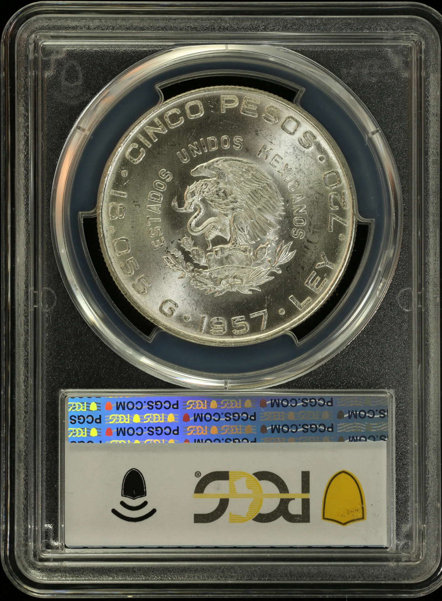 5 Peso Mexican Coins Modern Silver & Minors Modern Silver & Minors 5 Peso 1957 Mo PCGS MS66 KM-469 0162473 Modern Silver & Minors 5 Peso 1957 Mo PCGS MS66 KM-469 0162473Modern Silver & Minors 5 Peso 1957 Mo PCGS MS66 KM-469 0162473 - Image 2