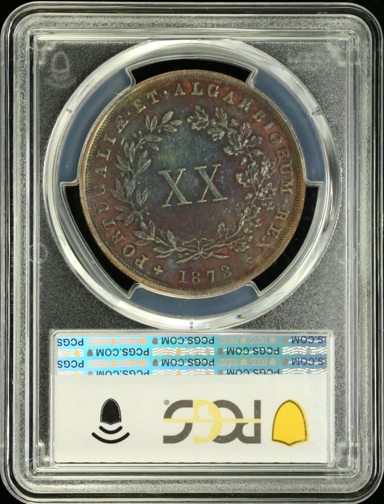 Europe Portugal World Coins Portugal 20 Reis 1873 PCGS MS62BN 0162011 Portugal 20 Reis 1873 PCGS MS62BN 0162011Portugal 20 Reis 1873 PCGS MS62BN 0162011 - Image 2