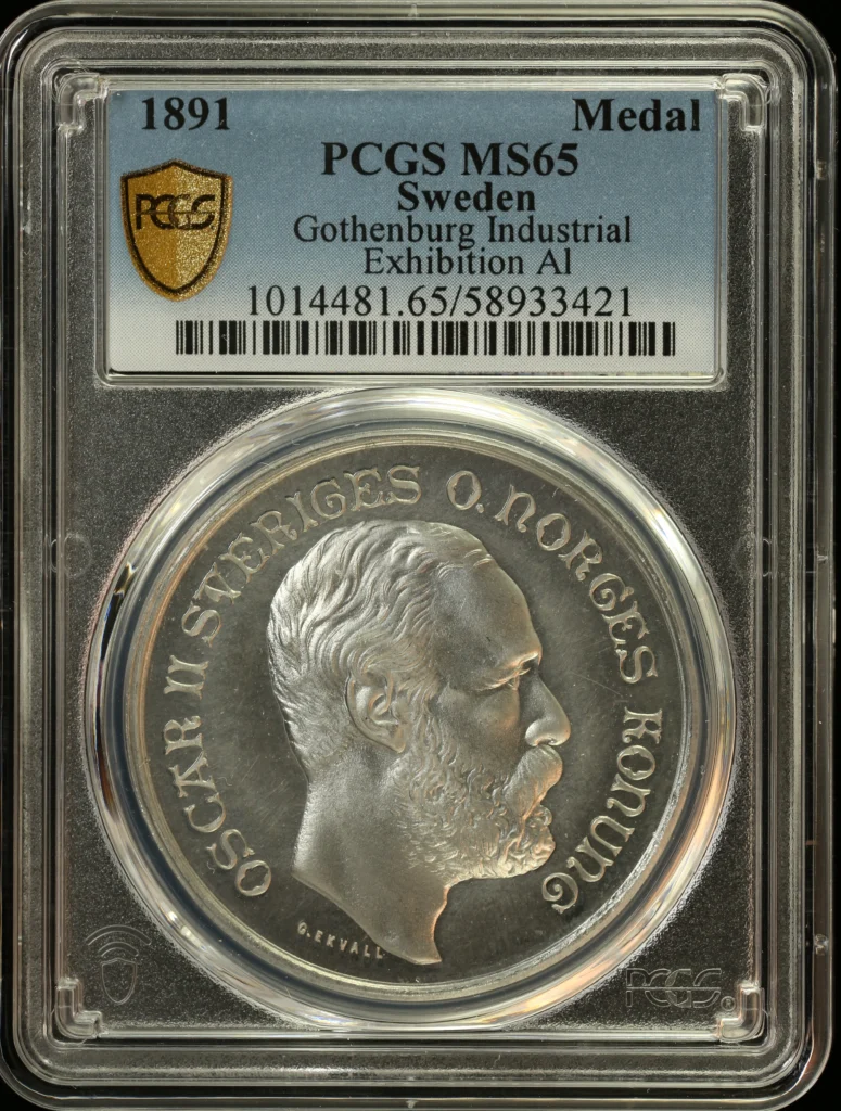 Sweden Gothenburg Industrial Exhibition Medal 1891 PCGS MS65 0161864