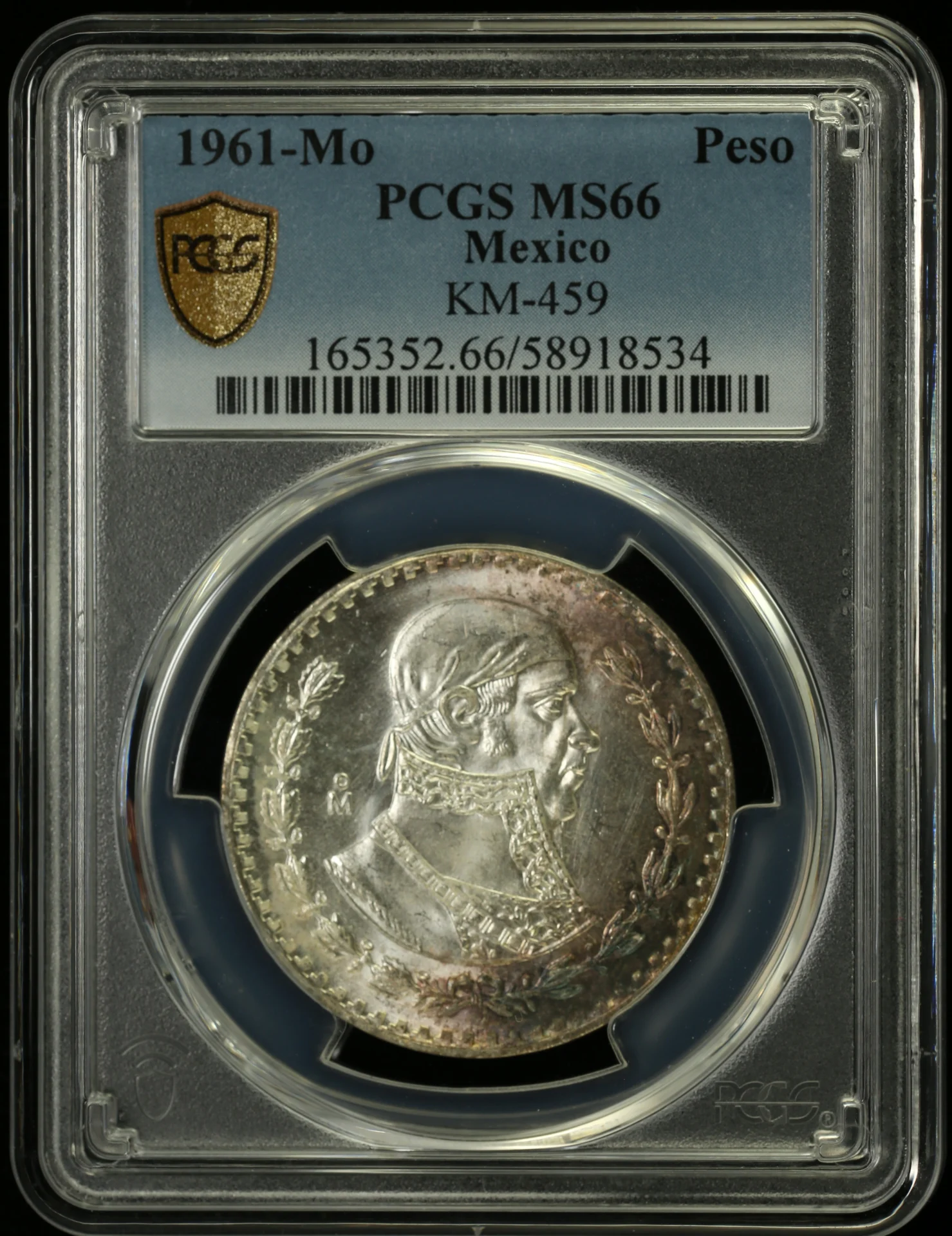 Mexican Coins Modern Silver & Minors Peso Modern Silver & Minors Peso 1961 Mo PCGS MS66 KM-459 0162478 Modern Silver & Minors Peso 1961 Mo PCGS MS66 KM-459 0162478Modern Silver & Minors Peso 1961 Mo PCGS MS66 KM-459 0162478