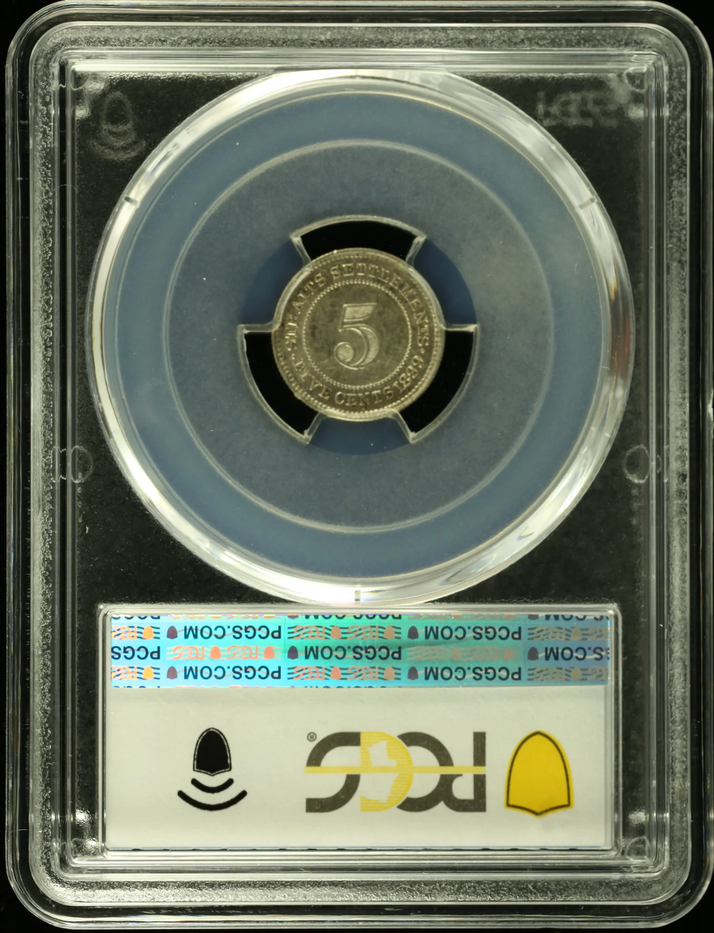 Asia Straits Settlements World Coins Straits Settlements 5 Cent 1899 PCGS AU58 0161877 Straits Settlements 5 Cent 1899 PCGS AU58 0161877Straits Settlements 5 Cent 1899 PCGS AU58 0161877 - Image 2