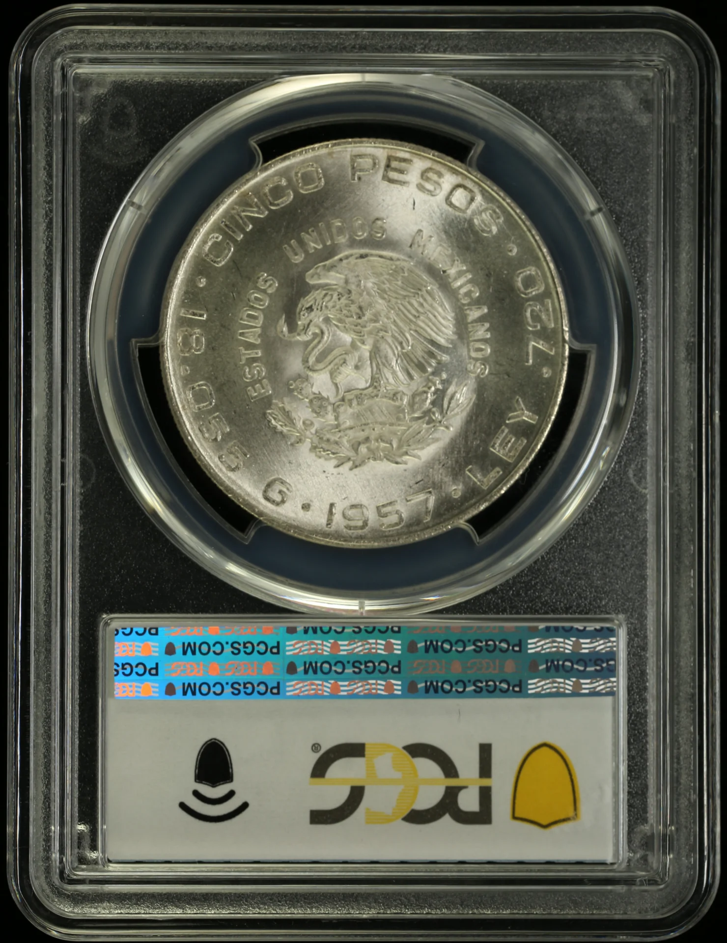 5 Peso Mexican Coins Modern Silver & Minors Modern Silver & Minors 5 Peso 1957 Mo PCGS MS66 KM-469 0162474 Modern Silver & Minors 5 Peso 1957 Mo PCGS MS66 KM-469 0162474Modern Silver & Minors 5 Peso 1957 Mo PCGS MS66 KM-469 0162474 - Image 2