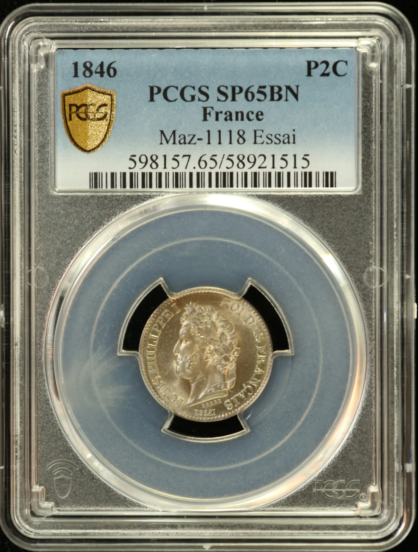 Europe France World Coins France 2 Centime 1846 Essai PCGS SP65BN Maz-1118 0162289 France 2 Centime 1846 Essai PCGS SP65BN Maz-1118 0162289France 2 Centime 1846 Essai PCGS SP65BN Maz-1118 0162289