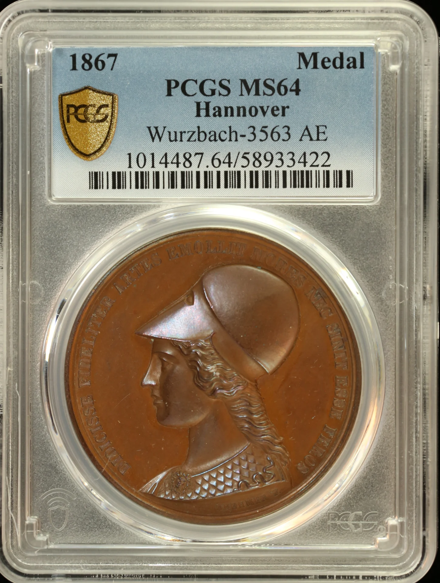 Europe Germany World Coins Germany Hannover Bronze Medal 1867 PCGS MS64 Wurzbach-3563 0161880 Germany Hannover Bronze Medal 1867 PCGS MS64 Wurzbach-3563 0161880