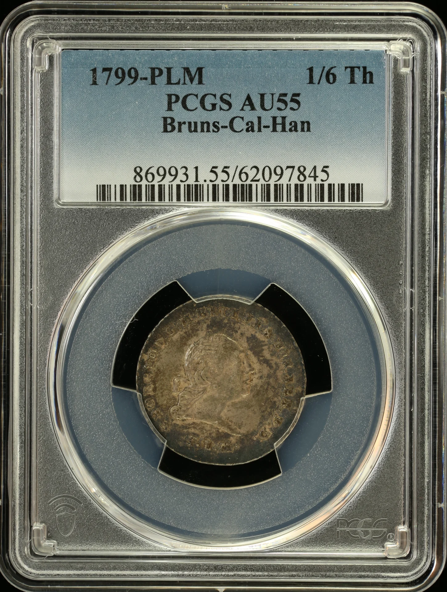 Europe Germany World Coins Germany 1/6 Thaler 1799 PLM PCGS AU55 0162240 Germany 1/6 Thaler 1799 PLM PCGS AU55 0162240Germany 1/6 Thaler 1799 PLM PCGS AU55 0162240
