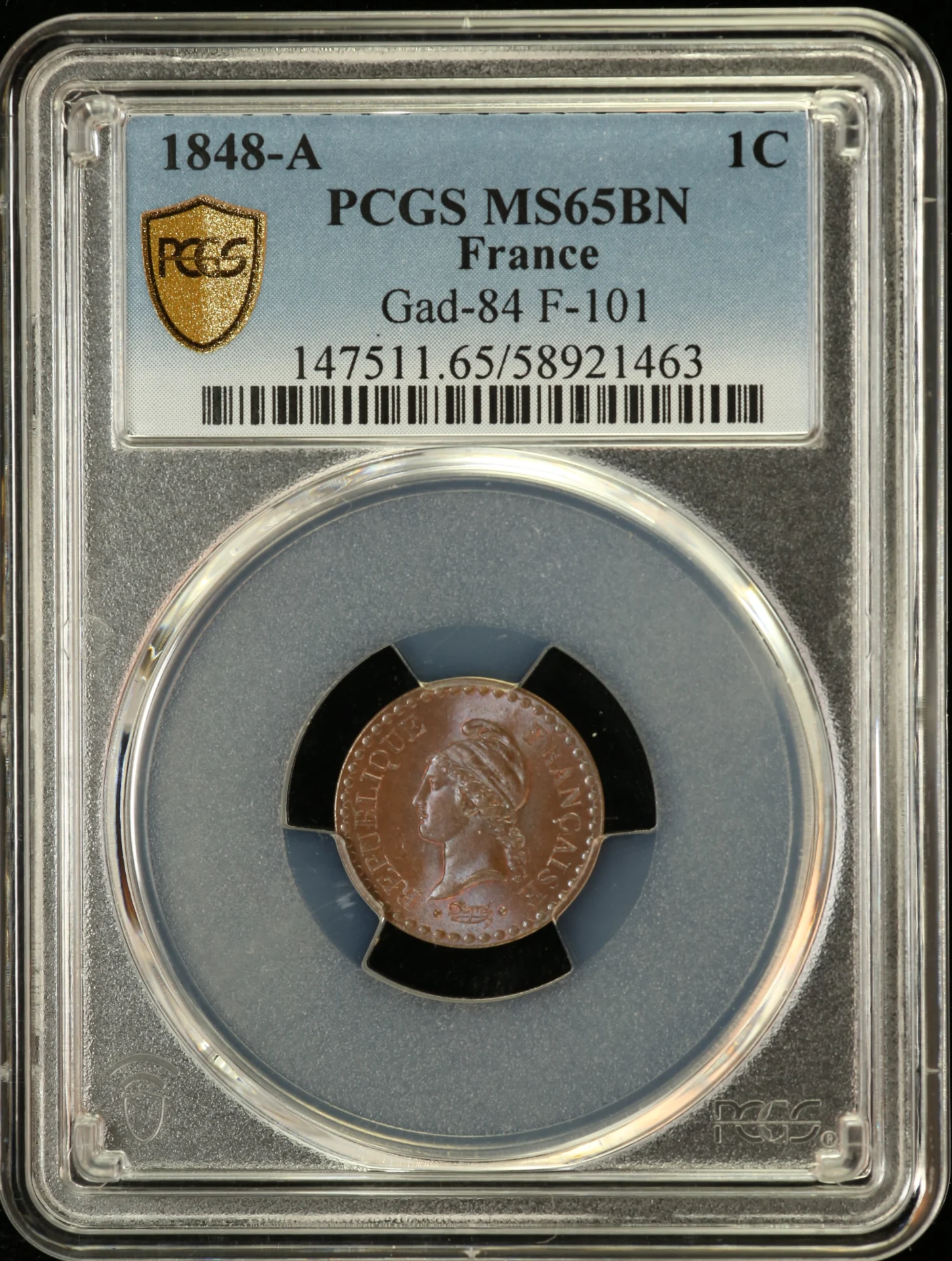 Europe France World Coins France Centime 1848 A PCGS MS65BN Gad-84 0162271 France Centime 1848 A PCGS MS65BN Gad-84 0162271France Centime 1848 A PCGS MS65BN Gad-84 0162271