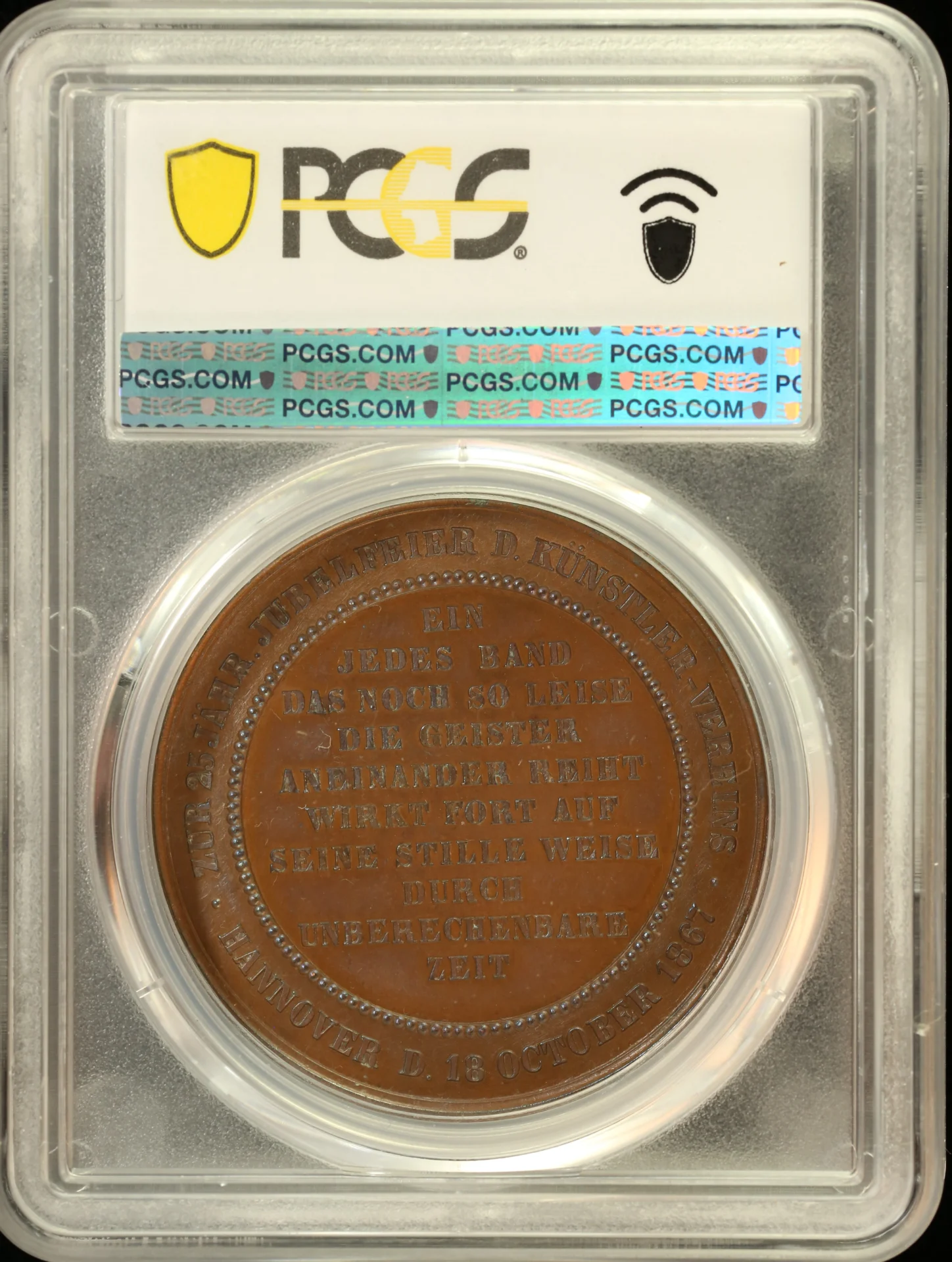 Europe Germany World Coins Germany Hannover Bronze Medal 1867 PCGS MS64 Wurzbach-3563 0161880 Germany Hannover Bronze Medal 1867 PCGS MS64 Wurzbach-3563 0161880Germany Hannover Bronze Medal 1867 PCGS MS64 Wurzbach-3563 0161880 - Image 2