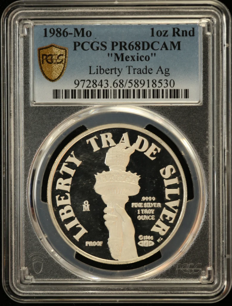 Mexican Coins Modern Silver & Minors Onza Modern Silver & Minors Liberty Trade Onza 1986 Mo PCGS PR68DCAM 0162470 Modern Silver & Minors Liberty Trade Onza 1986 Mo PCGS PR68DCAM 0162470